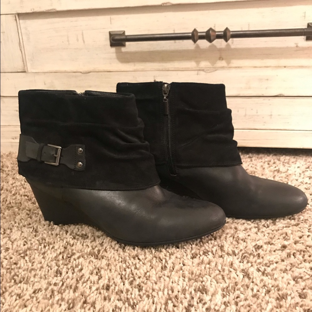 Clark’s Black Wedge Bootie